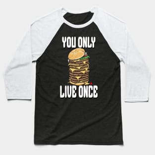 YOLO Burger Baseball T-Shirt